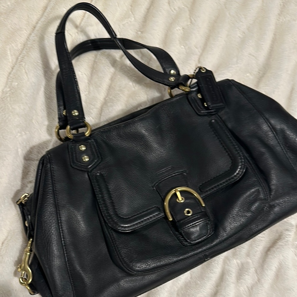 Elegant Black Leather Handbag
